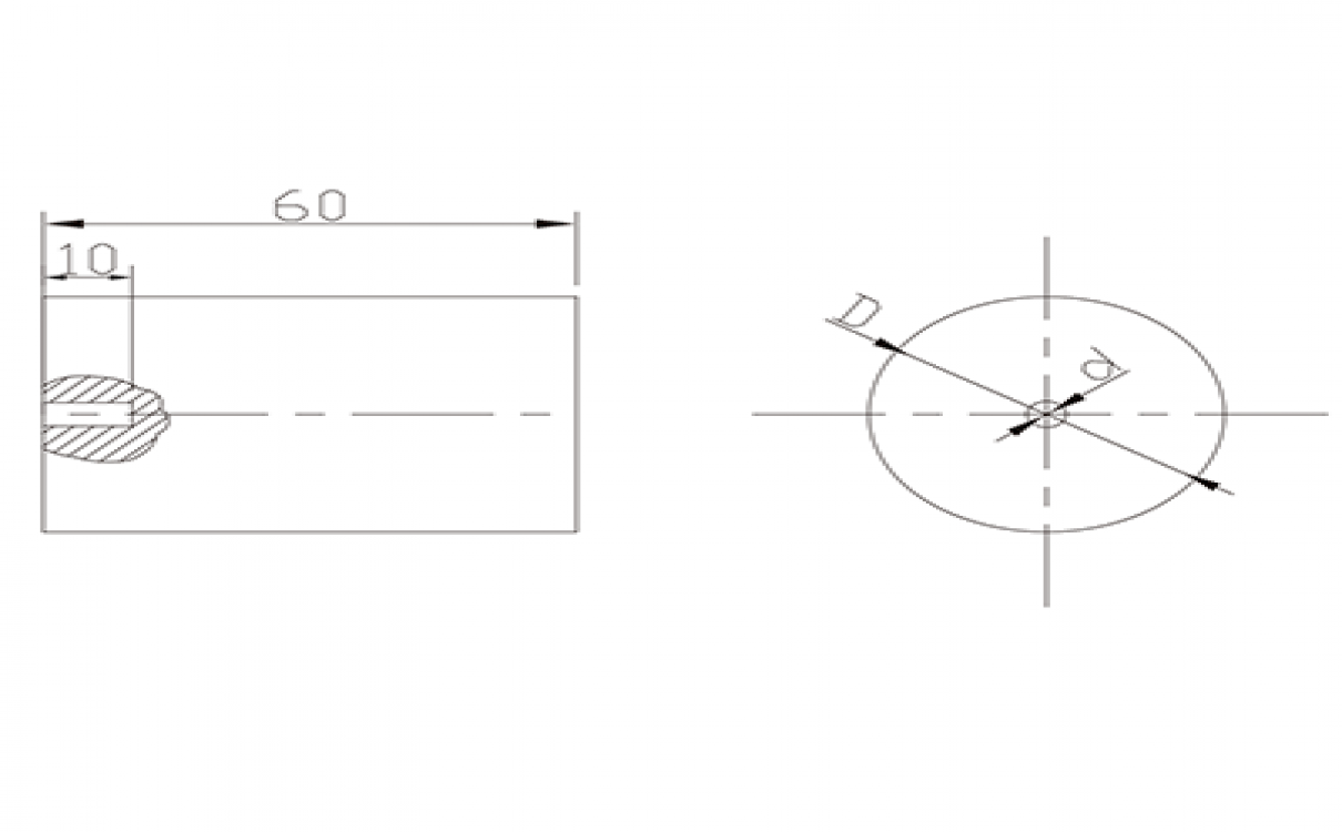 短横孔对比试块